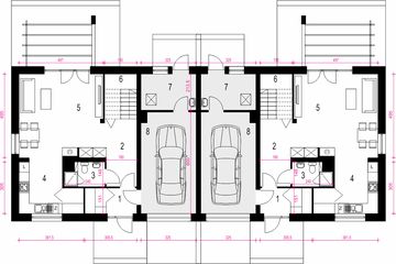 Parter projektu - Igor IV z garażem 1-st. bliźniak [A1-BL]