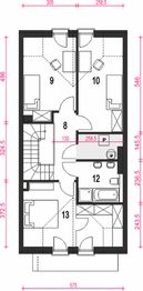 Poddasze projektu - Jukka z garażem 1-st. [A1-SZ]