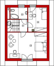 Poddasze projektu - Domek Mały ET (004 ET)