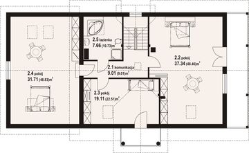 Poddasze projektu - Milicz 16 dw