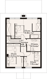 Poddasze projektu - Głogoczów 13 dws