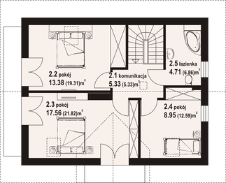 Poddasze projektu - Ścinawka 9m