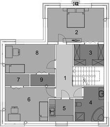 Piętro 1 projektu - Eco 27