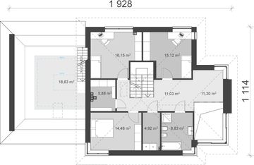 Piętro 1 projektu - uA24v3