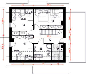 Poddasze projektu - Strzyżyk II z garażem 1-st. [A]