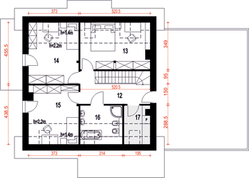 Poddasze projektu - Strzyżyk II z garażem 2-st. [A1]