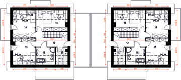 Poddasze projektu - Strzyżyk II z garażem 1-st. bliźniak [A-BL]