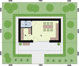 Parter projektu - KL17 kuchnia letnia/ bud. gospodarczy