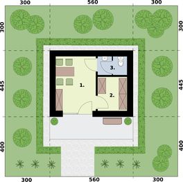 Parter projektu - KL16 szkielet drewniany kuchnia letnia/bud. gospodarczy