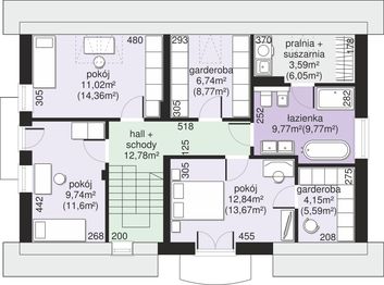 Poddasze projektu - Dom przy Alabastrowej 42
