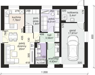 Parter projektu - Dom przy Alabastrowej 43