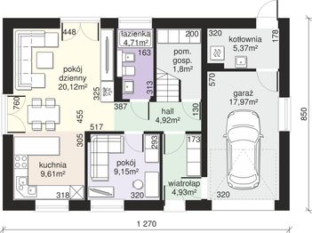 Parter projektu - Dom przy Alabastrowej 45