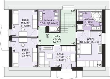 Poddasze projektu - Dom przy Alabastrowej 45