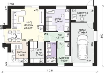 Parter projektu - Dom przy Alabastrowej 46