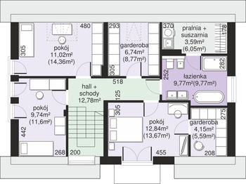 Poddasze projektu - Dom przy Alabastrowej 47