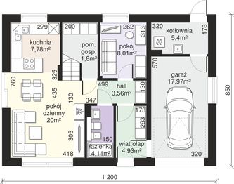 Parter projektu - Dom przy Alabastrowej 48