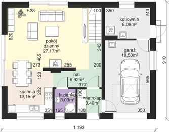 Parter projektu - Dom przy Alabastrowej 53