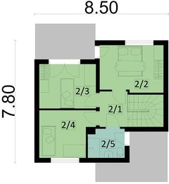 Piętro 1 projektu - KA96 SZ