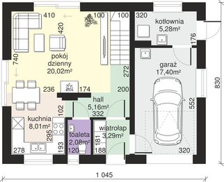 Parter projektu - Dom przy Alabastrowej 54