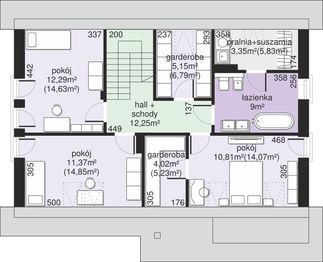 Poddasze projektu - Dom przy Alabastrowej 55