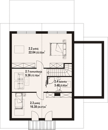 Poddasze projektu - Głogoczów 3 dws