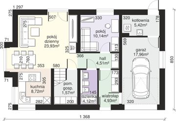 Parter projektu - Dom przy Alabastrowej 51