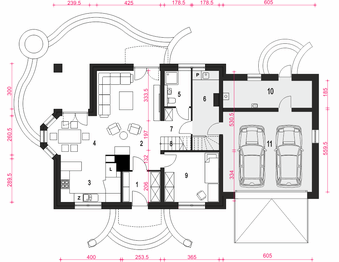 Parter projektu - Dom Dla Ciebie 7 z garażem 2-st. [A1]