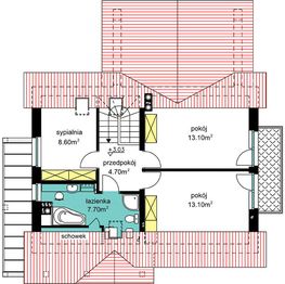 Poddasze projektu - BW-36 wariant 15 bez garażu