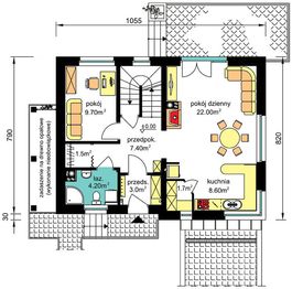 Parter projektu - BW-36 wariant 11 podpiwniczony