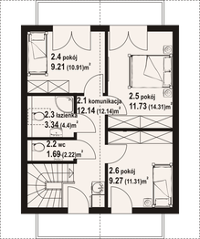 Poddasze projektu - Grochowo nowe 13 dws
