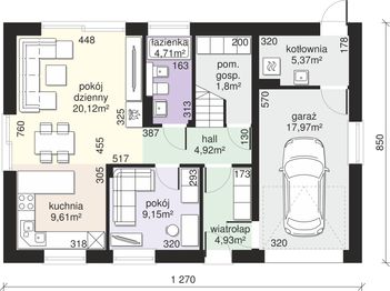 Parter projektu - Dom przy Alabastrowej 50