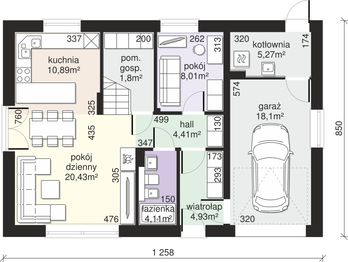 Parter projektu - Dom przy Alabastrowej 44
