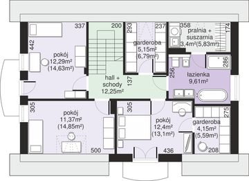 Poddasze projektu - Dom przy Alabastrowej 44