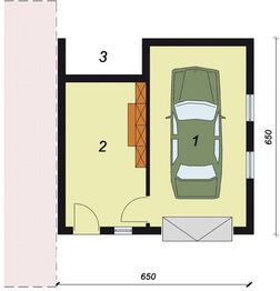 Parter projektu - GP7 projekt budynku gospodarczego dostawianego