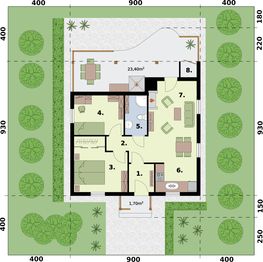 Parter projektu - Barbados C dom mieszkalny, całoroczny
