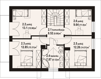 Poddasze projektu - Żarowo 1m