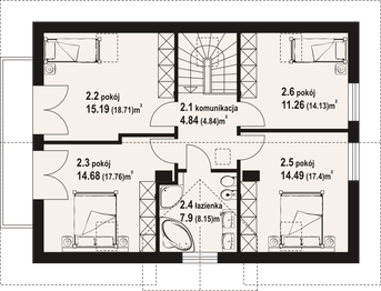Poddasze projektu - Żarowo 3m
