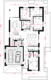 Parter projektu - Galena II z garażem 2-st. [A]