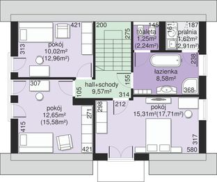 Poddasze projektu - Dom przy Alabastrowej 56