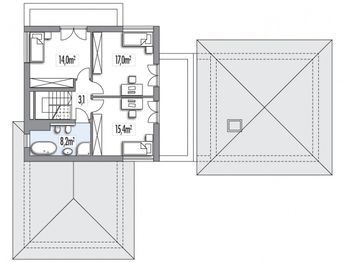 Piętro 1 projektu - Andaluzja 2-lokalowy