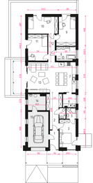 Parter projektu - Carmine z garażem 1-st. [A]