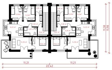 Piętro 1 projektu - Quattro