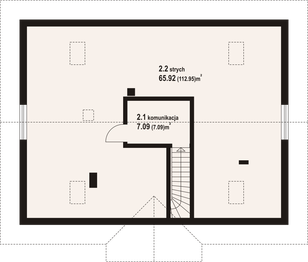 Poddasze projektu - Alamowo 3dwk