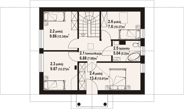 Poddasze projektu - Paczkowice 1m