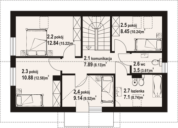 Poddasze projektu - Piekarów 1m