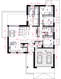 Parter projektu - Magnetyt z garażem 2-st. [A]