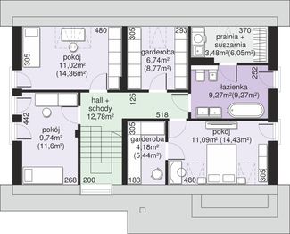 Poddasze projektu - Dom przy Alabastrowej 57