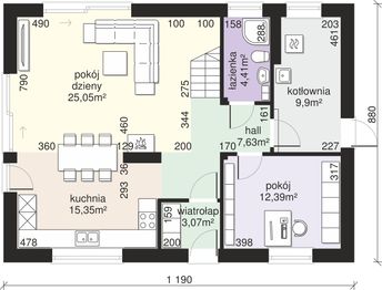 Parter projektu - Dom przy Alabastrowej 58