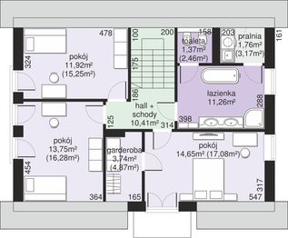 Poddasze projektu - Dom przy Alabastrowej 58