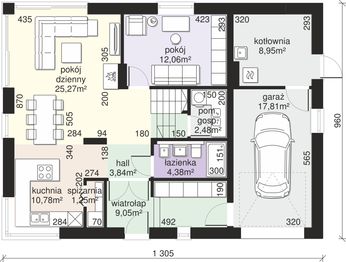 Parter projektu - Dom przy Cyprysowej 100